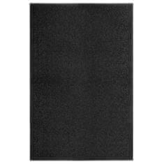 Vidaxl fekete kimosható lábtörlő 120 x 180 cm 323414