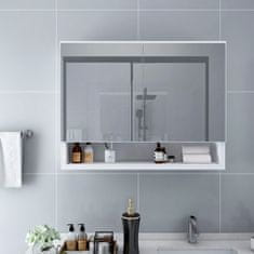 shumee fehér MDF tükrös fürdőszobaszekrény 66 x 17 x 63 cm