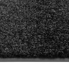 Vidaxl fekete kimosható lábtörlő 90 x 150 cm 323413