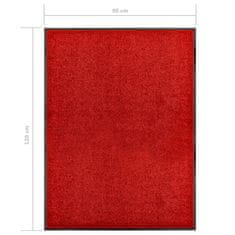 shumee piros mosható lábtörlő 90 x 120 cm
