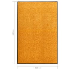 Vidaxl narancssárga kimosható lábtörlő 120 x 180 cm 323456