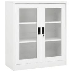 Greatstore fehér acél irodai szekrény 90 x 40 x 105 cm