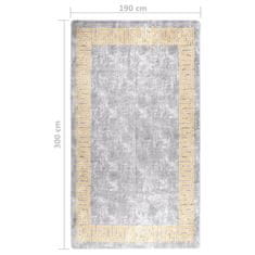 shumee szürke csúszásmentes mosható szőnyeg 190 x 300 cm