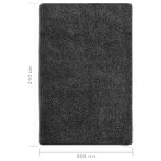 Greatstore sötétszürke csúszásmentes bozontos szőnyeg 200 x 290 cm