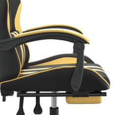 Greatstore fekete és aranyszínű műbőr forgó játékszék lábtartóval