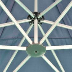 shumee sötétkék összecsukható hatszög alakú pop-up pavilon 3,6 x 3,1 m
