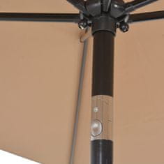 shumee tópszínű kültéri napernyő fémrúddal 300x200 cm