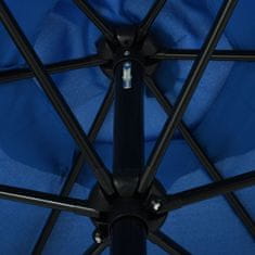 shumee azúrkék kültéri napernyő fémrúddal 300 cm 