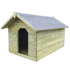 shumee impregnált fenyőfa kerti kutyaház felnyitható tetővel