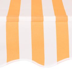 Vidaxl narancssárga-fehér csíkos kézzel feltekerhető napellenző 250 cm 43233
