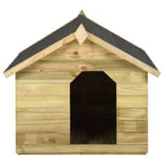 shumee impregnált fenyőfa kerti kutyaház felnyitható tetővel