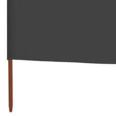 Greatstore antracitszürke szövet 5-paneles szélfogó 600 x 120 cm