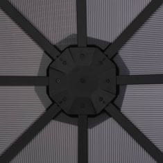 shumee fekete alumínium pavilon függönnyel 3 x 3 m