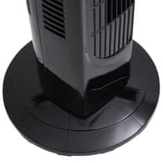 Greatstore fekete toronyventilátor távirányítóval és időzítővel Φ24x80 cm