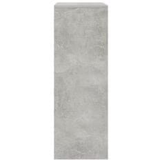 Greatstore 6-fiókos betonszürke forgácslap tálalószekrény 50 x 34 x 96 cm