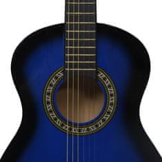 shumee kék klasszikus gitár kezdőknek és gyerekeknek 1/2 34" 