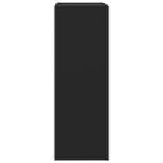 Greatstore 6-fiókos fekete forgácslap tálalószekrény 50 x 34 x 96 cm