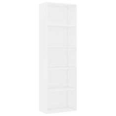 shumee 5-szintes fehér forgácslap könyvszekrény 60 x 30 x 189 cm