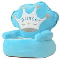 Greatstore kék plüss gyerekszék "prince" felirattal