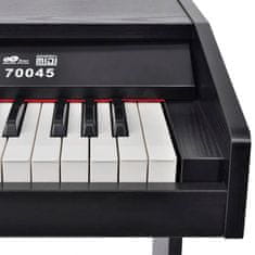 Greatstore 88 billentyűs digitális zongora pedálokkal fekete melamin lap
