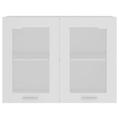 Vidaxl fehér forgácslap függő üvegszekrény 80 x 31 x 60 cm 802529