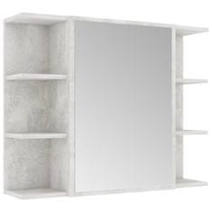 Greatstore betonszürke forgácslap fürdőszobai tükör 80 x 20,5 x 64 cm