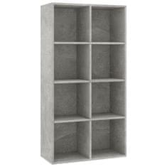 shumee betonszürke forgácslap könyv-/tálalószekrény 66 x 30 x 130 cm 