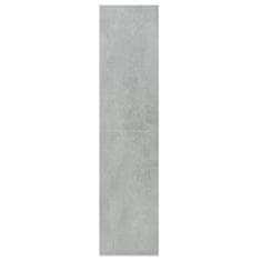 shumee betonszürke forgácslap könyv-/tálalószekrény 66 x 30 x 130 cm 
