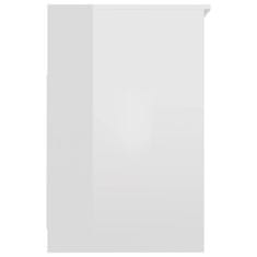 shumee magasfényű fehér forgácslap fiókos szekrény 40 x 50 x 76 cm