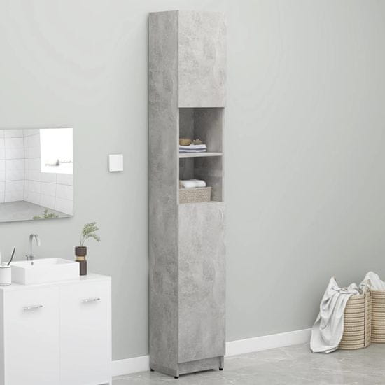 Greatstore betonszürke forgácslap fürdőszobaszekrény 32 x 25,5 x 190 cm