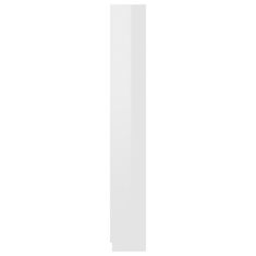 shumee 5-szintes magasfényű fehér forgácslap könyvszekrény 60x24x175cm