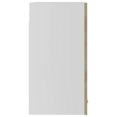 shumee sonoma-tölgy színű forgácslap függő üvegszekrény 60x31x60 cm