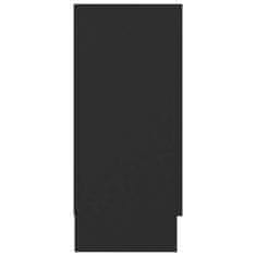 Greatstore fekete forgácslap vitrinszekrény 120 x 30,5 x 70 cm