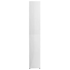 shumee magasfényű fehér forgácslap fürdőszobaszekrény 30x30x183,5 cm
