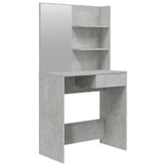 shumee betonszürke fésülködőasztal tükörrel 74,5 x 40 x 141 cm