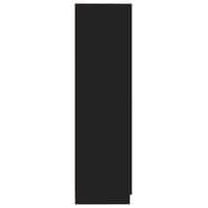 shumee fekete forgácslap patikaszekrény 30 x 42,5 x 150 cm