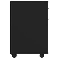 shumee fekete forgácslap kerekes szekrény 45 x 38 x 54 cm