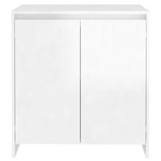 shumee magasfényű fehér forgácslap tálalószekrény 70 x 40 x 73,5 cm 