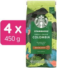 Starbucks Single Origin Colombia Medium Roast, szemes kávé, 4x450 g