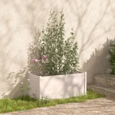Greatstore fehér tömör fenyőfa kerti virágtartó 100 x 50 x 50 cm