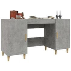 Greatstore betonszürke szerelt fa íróasztal 140 x 50 x 75 cm