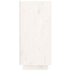 Greatstore fehér tömör fenyőfa tálalószekrény 111 x 34 x 75 cm