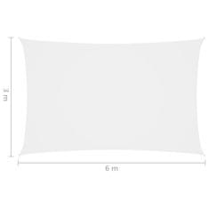 shumee fehér téglalap alakú oxford-szövet napvitorla 3 x 6 m