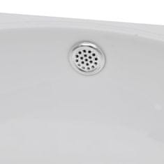 Vidaxl Fehér kerámia fürdőszoba mosdókagyló csaptelep és túlfolyó 140698