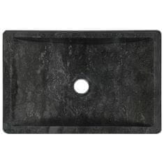 Greatstore fekete márvány mosdókagyló 45 x 30 x 12 cm