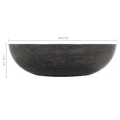 shumee fekete márvány mosdókagyló 40 x 12 cm