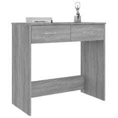 Greatstore szürke sonoma színű szerelt fa íróasztal 80x40x75 cm