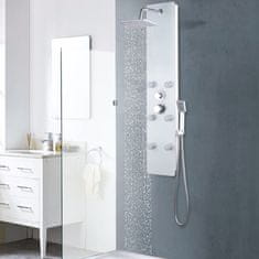 Greatstore fehér üveg zuhanypanel 25 x 44,6 x 130 cm