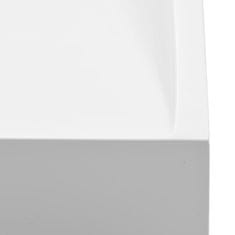 Greatstore fehér ásványöntvény/márványöntvény mosdókagyló 80x46x11 cm