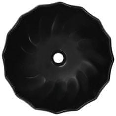 Greatstore fekete kerámia mosdókagyló 46 x 17 cm